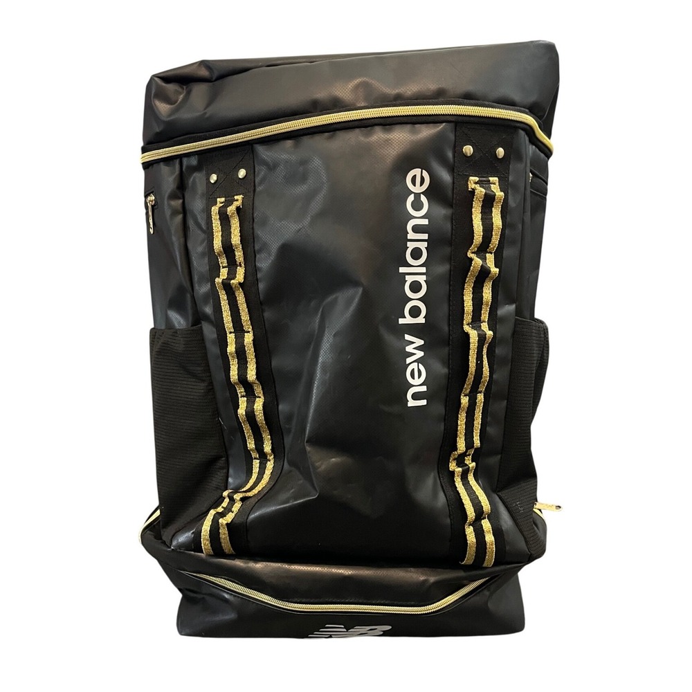 New Balance Topload Rucksack Backpack Black Gold Trim Sport Utility Training Bag